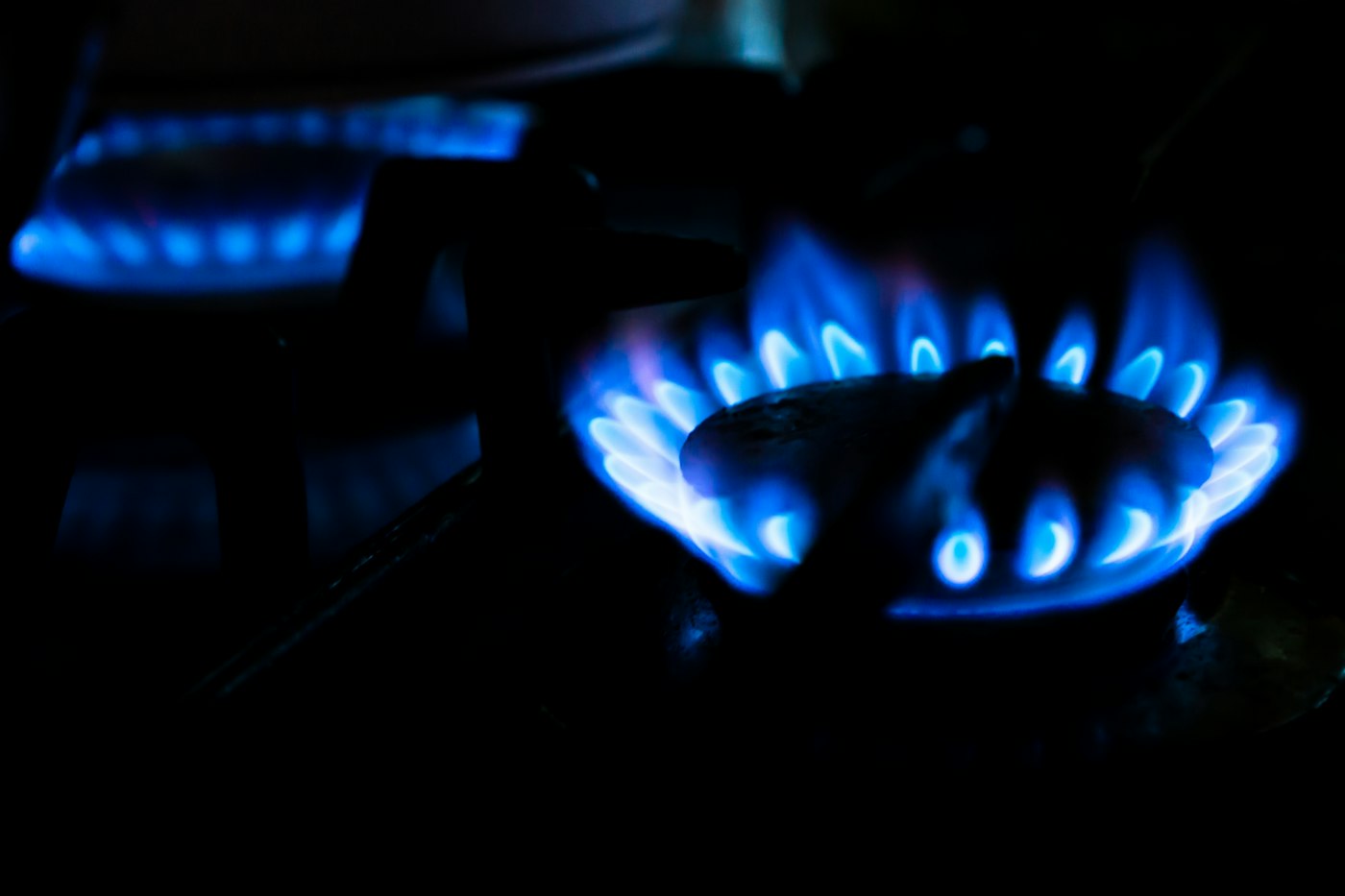 Blaue Gasflamme